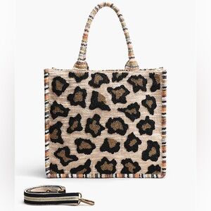 NWOT America & Beyond LUXE LEOPARD DAY TOTE